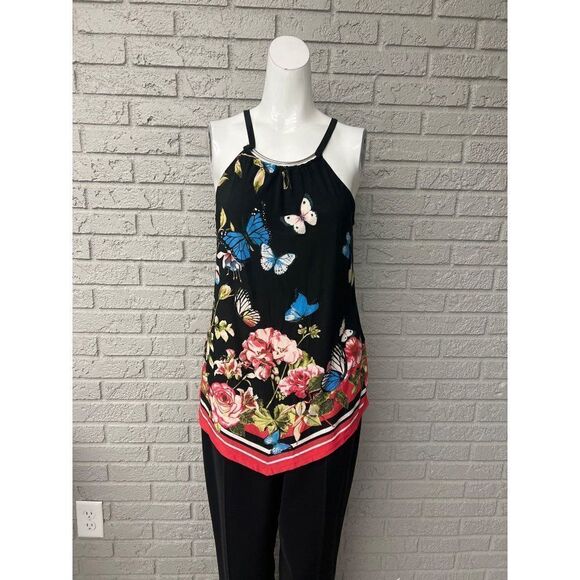 INC International Concepts Floral Halter Top Size M - Picture 1 of 9
